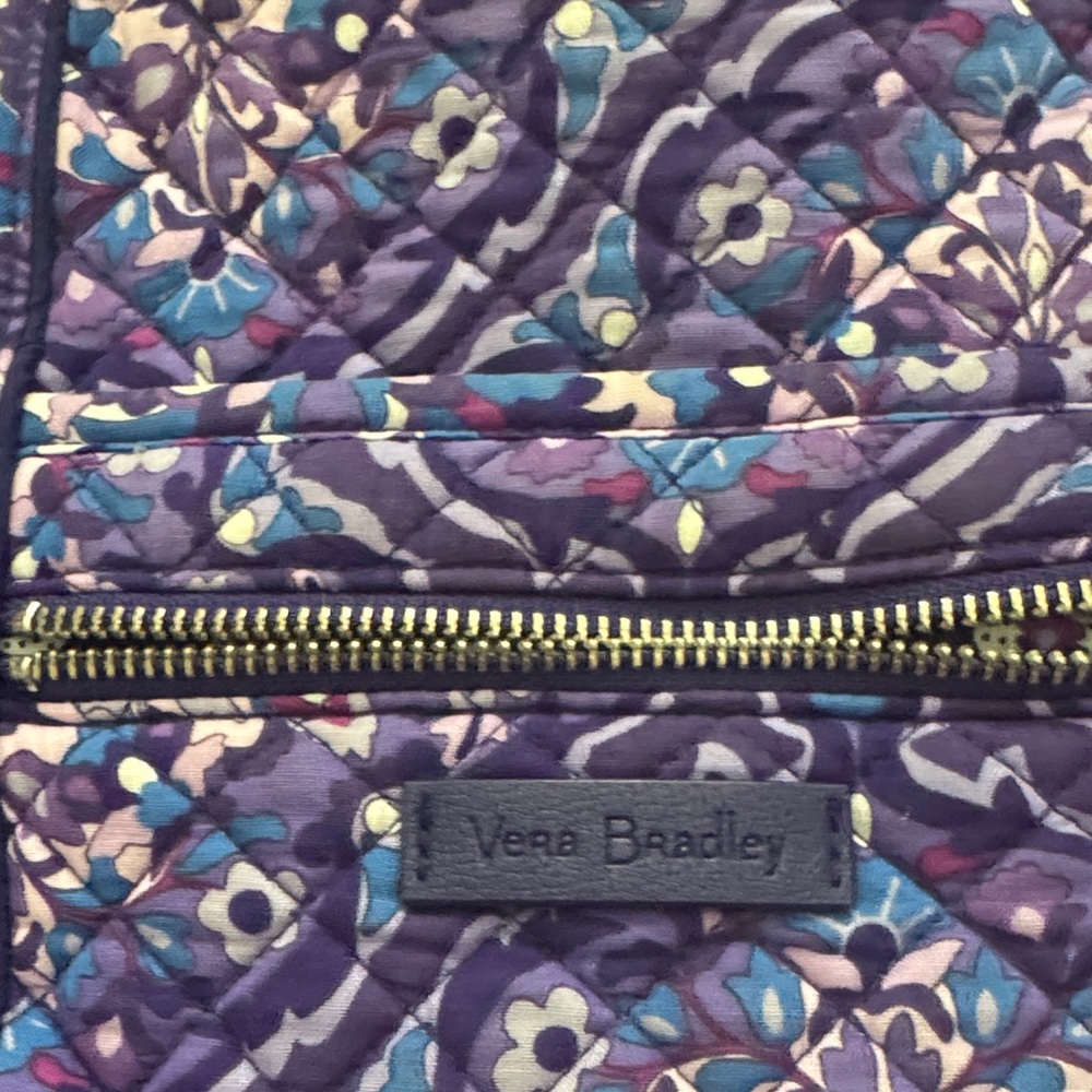 Vera Bradley Purple and Blue Patterned Shoulder Bag - Picture 2 of 4